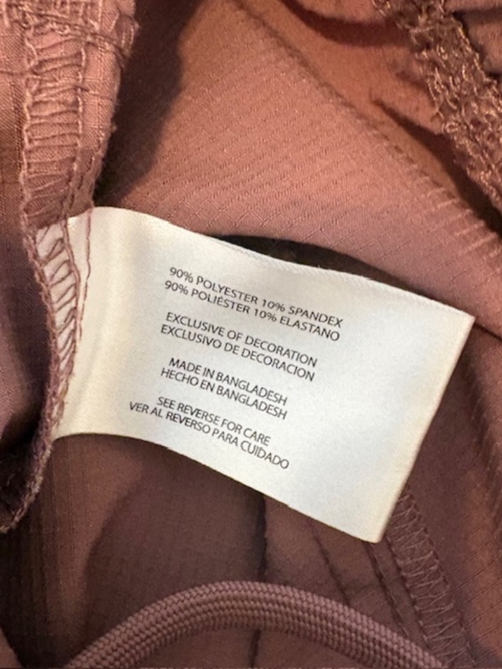 Eddie Bauer Rainier Active Water Repel Capri Pants Women Size L Mauve Polyester - Picture 6 of 6